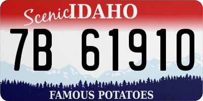 ID license plate 7B6191O