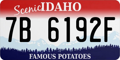 ID license plate 7B6192F