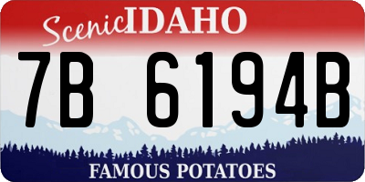 ID license plate 7B6194B