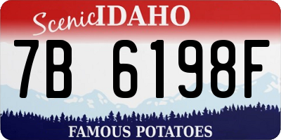 ID license plate 7B6198F