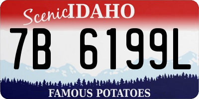 ID license plate 7B6199L