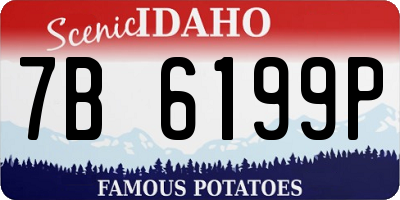 ID license plate 7B6199P