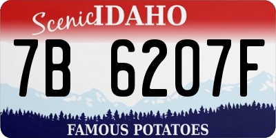ID license plate 7B6207F