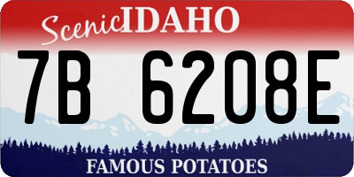 ID license plate 7B6208E