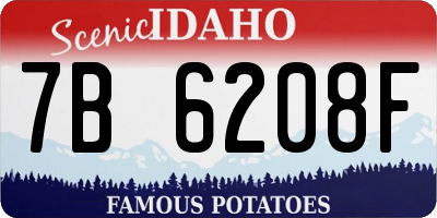 ID license plate 7B6208F