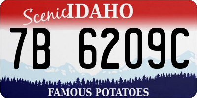 ID license plate 7B6209C