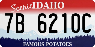 ID license plate 7B6210C