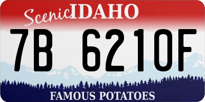 ID license plate 7B6210F