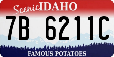 ID license plate 7B6211C