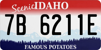 ID license plate 7B6211E