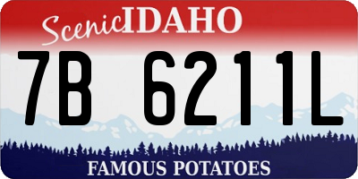ID license plate 7B6211L