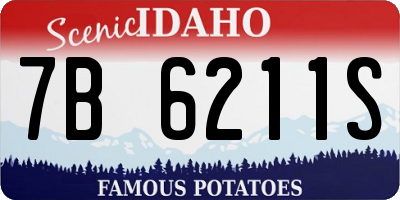 ID license plate 7B6211S