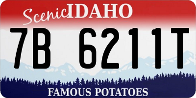 ID license plate 7B6211T