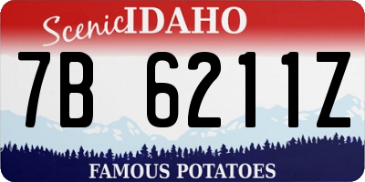 ID license plate 7B6211Z