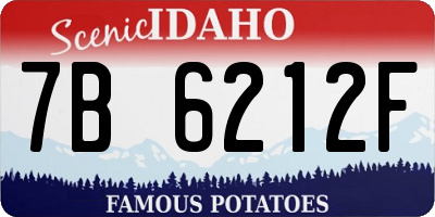 ID license plate 7B6212F