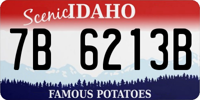ID license plate 7B6213B