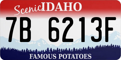 ID license plate 7B6213F