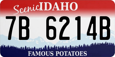 ID license plate 7B6214B