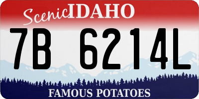ID license plate 7B6214L
