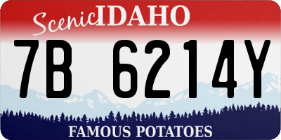 ID license plate 7B6214Y