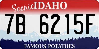 ID license plate 7B6215F