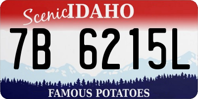 ID license plate 7B6215L