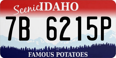 ID license plate 7B6215P