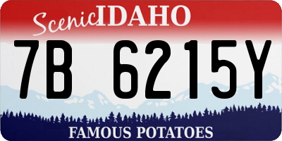 ID license plate 7B6215Y