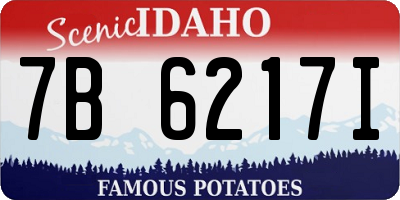 ID license plate 7B6217I