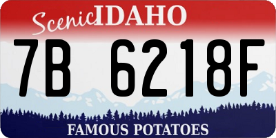 ID license plate 7B6218F