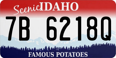 ID license plate 7B6218Q