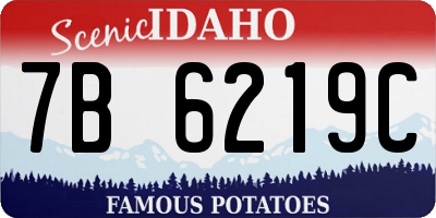 ID license plate 7B6219C
