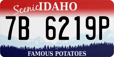 ID license plate 7B6219P