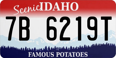 ID license plate 7B6219T