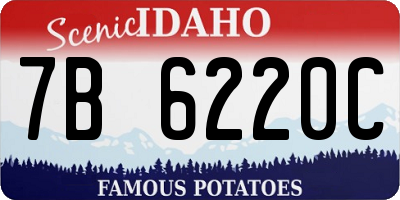 ID license plate 7B6220C