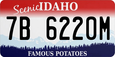 ID license plate 7B6220M