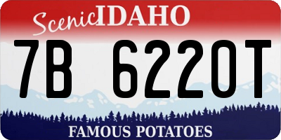 ID license plate 7B6220T