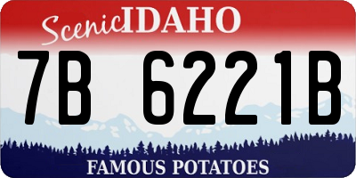 ID license plate 7B6221B