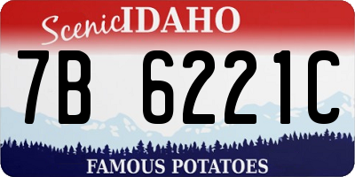 ID license plate 7B6221C