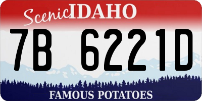 ID license plate 7B6221D