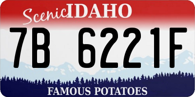 ID license plate 7B6221F