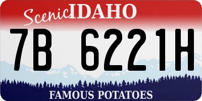 ID license plate 7B6221H