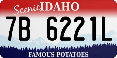 ID license plate 7B6221L