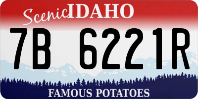 ID license plate 7B6221R