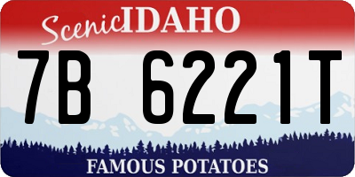 ID license plate 7B6221T