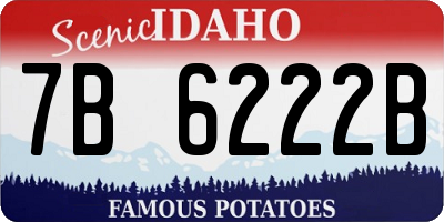 ID license plate 7B6222B
