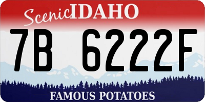 ID license plate 7B6222F