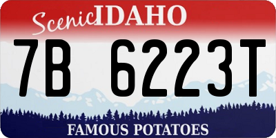 ID license plate 7B6223T