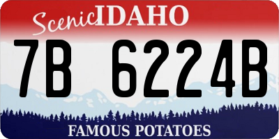 ID license plate 7B6224B