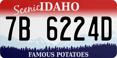 ID license plate 7B6224D
